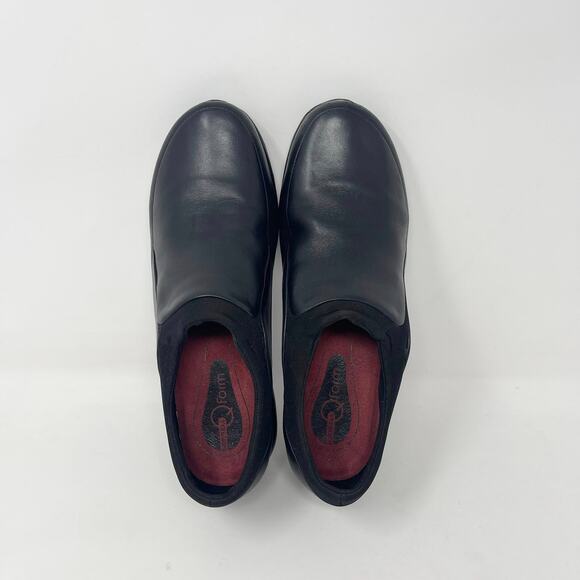 Merrell Spire Slip On Stretch Shoe Womens 10 Black Leather Comfort Wedge - Picture 6 of 8